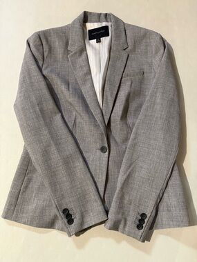 Banana Republic Light Gray Textured Women's Blazer